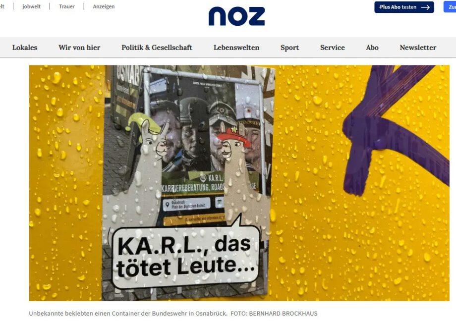Screenshot noz.de, abgerufen am 5. Juni 2026
